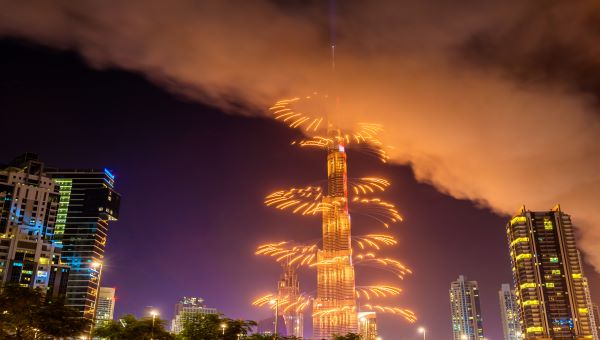 شاهد التجهيزات الأخيرة لتأمين احتفالات رأس السنة الجديدة في دبي برق الإمارات