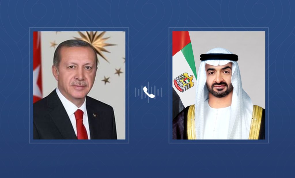 رئيس الدولة والرئيس التركي يبحثان علاقات التعاون بين البلدين