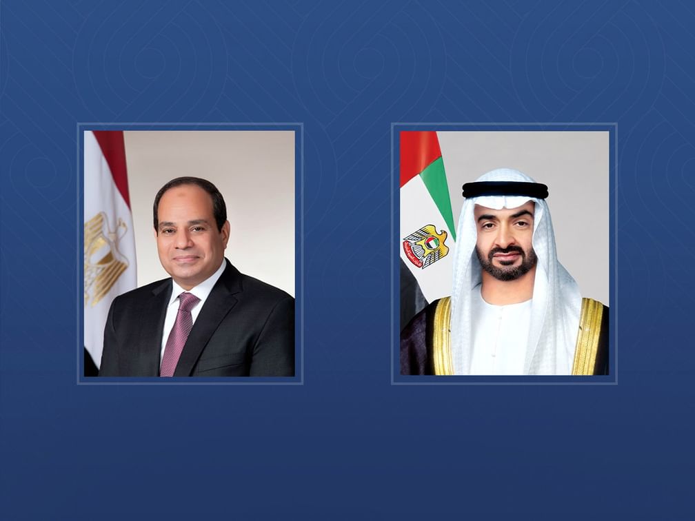 وبحث رئيس الدولة والرئيس المصري علاقات البلدين والجهود المبذولة تجاه تطورات الأوضاع في المنطقة وبحث رئيس الدولة والرئيس المصري علاقات البلدين والجهود المبذولة تجاه تطورات الأوضاع في المنطقة