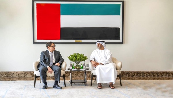 سعيد الهاجري يستقبل النائب الأول لوزير شؤون مجلس الوزراء المنغولي