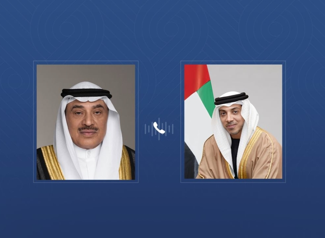 هاتفيا: منصور بن زايد يبحث تطورات المنطقة مع ولي عهد الكويت