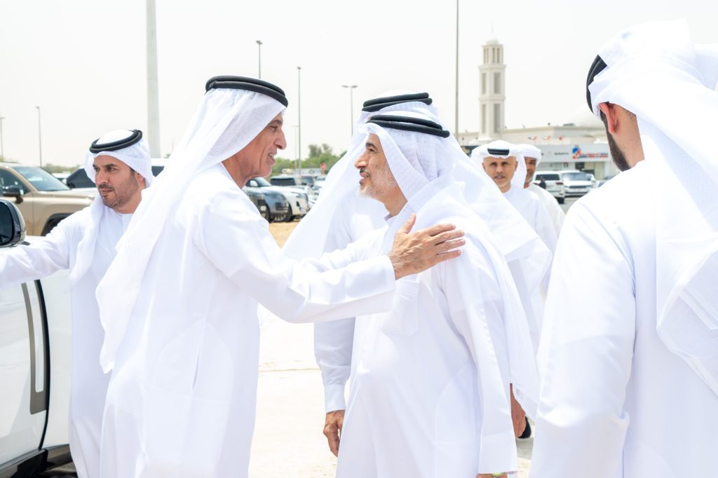 سعود بن صقر يعزي في وفاة سلطان بن خليفة الحبتور