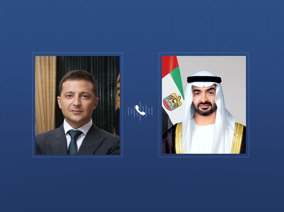 رئيس الدولة والرئيس الأوكراني يبحثان علاقات التعاون والتطورات الإقليمية