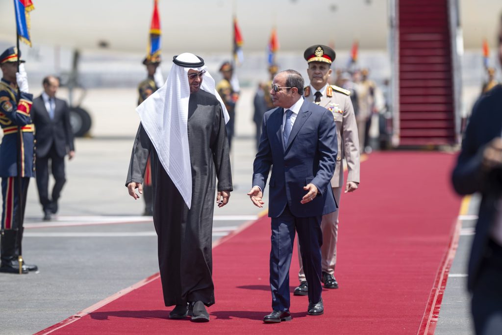 رئيس الدولة يبحث مع الرئيس المصري العلاقات بين البلدين وتطورات المنطقة رئيس الدولة يبحث مع الرئيس المصري العلاقات بين البلدين وتطورات المنطقة