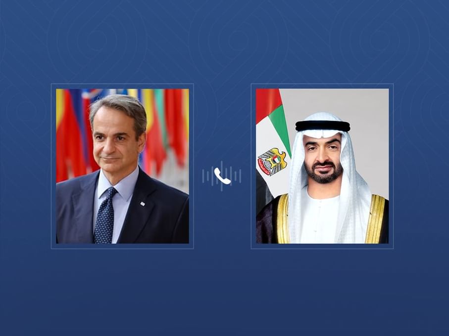 رئيس الدولة يبحث مع رئيس وزراء اليونان تعزيز الشراكة الاستراتيجية
