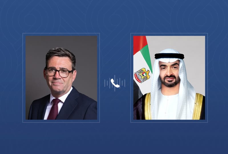 رئيس الدولة ورئيس الوزراء البريطاني يبحثان العلاقات بين البلدين