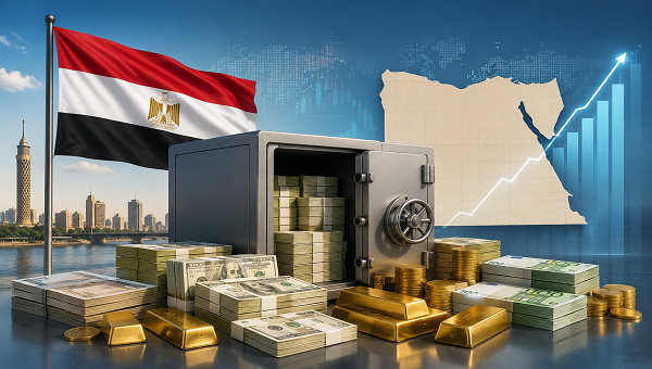 احتياطي النقد الأجنبي المصري يتخطى الـ55 مليار دولار للمرة الأولى في تاريخه