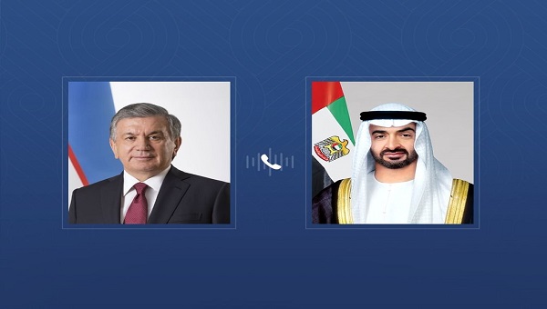 رئيس الدولة ونظيره الأوزبكي يبحثان خلال اتصال هاتفي العلاقات بين البلدين