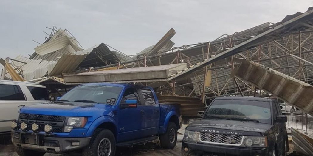Two car showrooms roof collapse in Ajman UAE BARQ