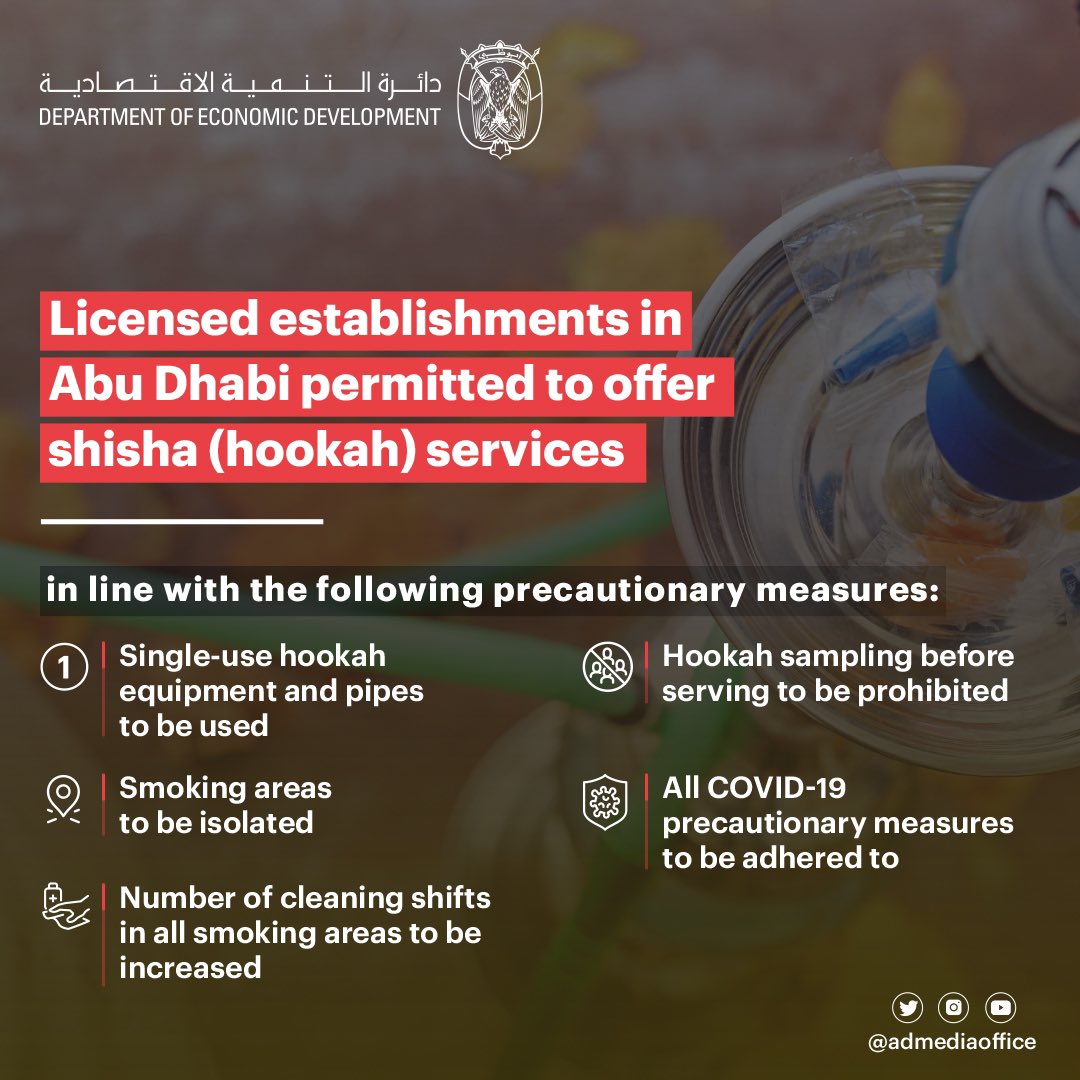 Abu Dhabi Shisha services to be permitted in licensed facilities UAE